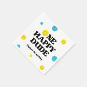 Een gelukkige Glimlachende Gezicht Verjaardagsfees Servet (Hoek)