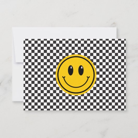 Een gelukkige Glimlachende Gezichtsfoto Verjaardag Bedankkaart (Achterkant)