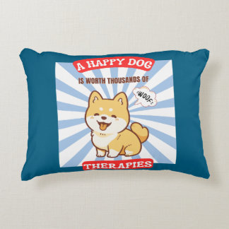 Een gelukkige hond Shiba cute hond Accent Kussen
