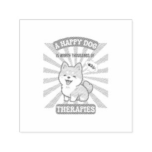 Een gelukkige hond Shiba cute hond Zelfinktende Stempel