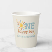 Een gelukkige jongen, 1e reis rond de zon papieren bekers (Achterkant)