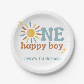 Een gelukkige jongen, 1e reis rond de zon papieren bordje