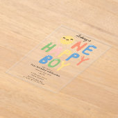 Een Gelukkige Jongen Verjaardag Nodig 1e Verjaarda Acryl Uitnodigingen (Laagn)