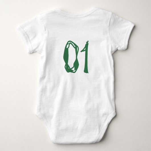 Eén Gelukkige Kampeerbeer Watercolor 1e Verjaardag Romper (Achterkant)