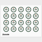 Eén Gelukkige Kampeerder Eerste Verjaardag Ronde Sticker (Vel)
