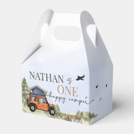 Eén Gelukkige Kampeerder Kampeerjongen Verjaardag  Bedankdoosjes