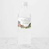 Eén Gelukkige Kampeerder Verjaardag Kampeerjongen Waterfles Etiket (Voorkant)
