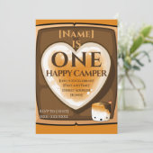 Een gelukkige kamper kaart (Staand voorkant)