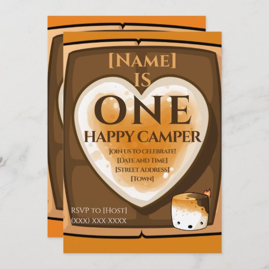 Een gelukkige kamper kaart (Voorkant / Achterkant)