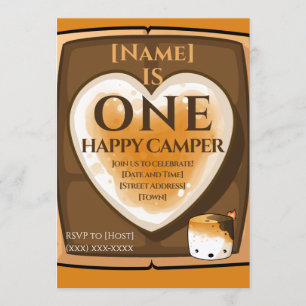 Een gelukkige kamper kaart