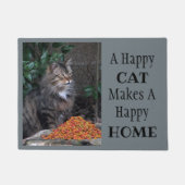Een gelukkige kat maakt gelukkig huis deurmat (Voorkant)
