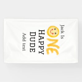 Een gelukkige kerel 1e gelukkige Verjaardag glimla Spandoek