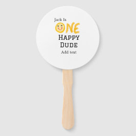 Een gelukkige kerel 1e gelukkige Verjaardag smiley Handwaaier