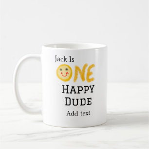Een gelukkige kerel 1e gelukkige Verjaardag smiley Koffiemok