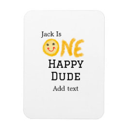Een gelukkige kerel 1e gelukkige Verjaardag smiley Magneet