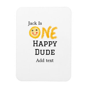 Een gelukkige kerel 1e gelukkige Verjaardag smiley Magneet