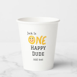 Een gelukkige kerel 1e gelukkige Verjaardag smiley Papieren Bekers