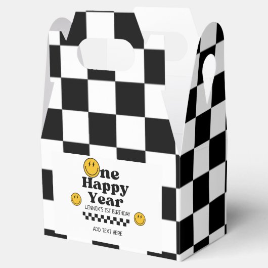 Een gelukkige kerel 1e verjaardag bedankdoosjes (Geopend)