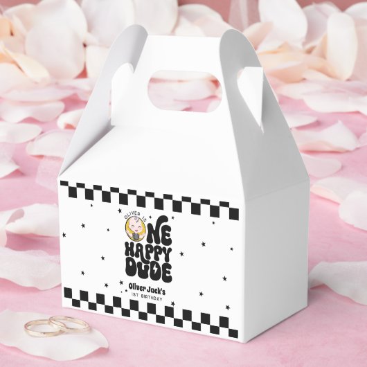 Een gelukkige kerel 1e verjaardag bedankdoosjes (Huwelijk)
