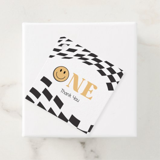 Een gelukkige kerel 1e verjaardag bedankjes labels (In situ)