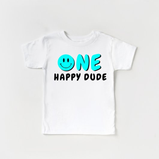 Een gelukkige kerel 1e verjaardag blauwe smiley