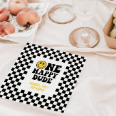 Een gelukkige kerel 1e verjaardag, geruite servett servet