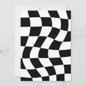 Een gelukkige kerel 1e verjaardag geruite uitnodig kaart (Achterkant)