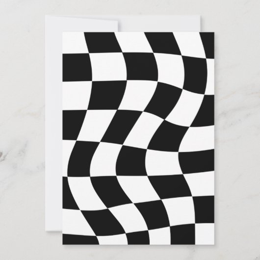 Een gelukkige kerel 1e verjaardag geruite uitnodig kaart (Achterkant)