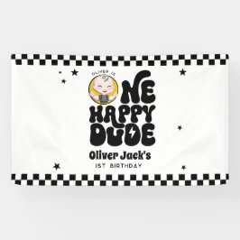 Eén Gelukkige Kerel 1e Verjaardag Spandoek