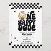 Een gelukkige kerel 1e verjaardag uitnodiging (Voorkant / Achterkant)