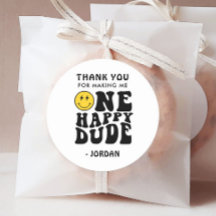 Een gelukkige kerel bedankt je gunst