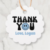 Een gelukkige kerel dank je gunsten bedankjes labels (Voorkant)