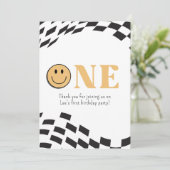 Een gelukkige kerel dank je kaart (Staand voorkant)