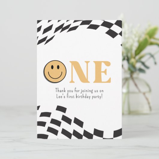 Een gelukkige kerel dank je kaart (Staand voorkant)