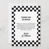 Een gelukkige kerel eerste verjaardag dank u kaart (Achterkant)