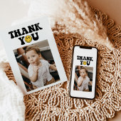 Een gelukkige kerel eerste verjaardag dank u kaart