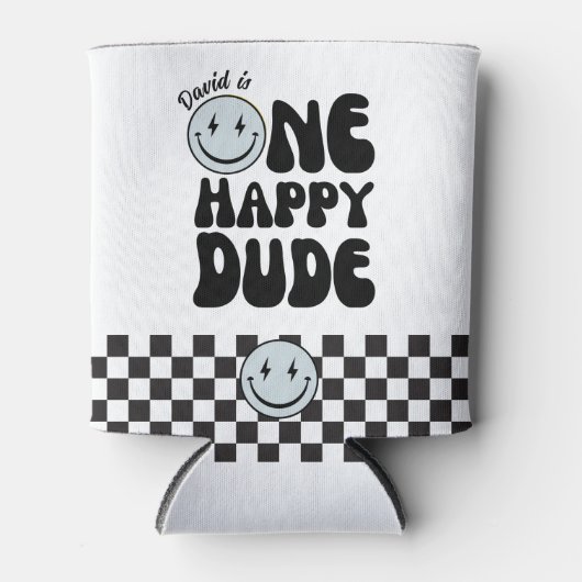 Een gelukkige kerel eerste verjaardag gelukkig gez blikjeskoeler (Voorkant)