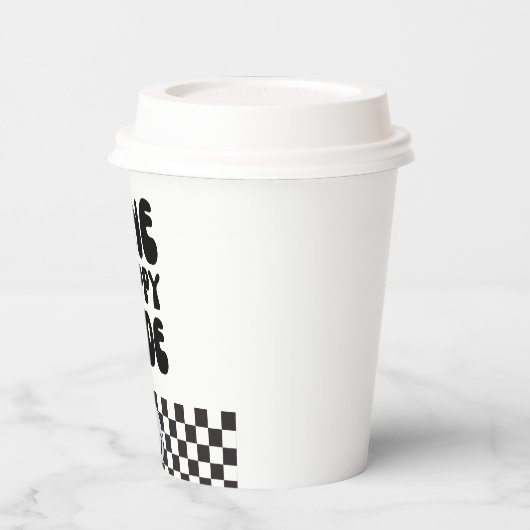 Een gelukkige kerel eerste verjaardag gelukkig gez papieren bekers (Links)