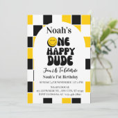 Een gelukkige kerel eerste verjaardag kaart (Staand voorkant)