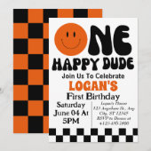 Een gelukkige kerel eerste verjaardagsfeestje kaart (Voorkant / Achterkant)