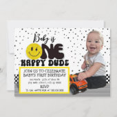 Een gelukkige kerel foto uitnodigen Kaart (Voorkant)