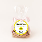 Een gelukkige kerel/Gal gele smiley dank u Bedankjes Labels