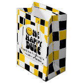 Een gelukkige kerel gepersonaliseerde verjaardag medium cadeauzakje (Voorkant Gekanteld)