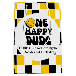 Een gelukkige kerel gepersonaliseerde verjaardag medium cadeauzakje