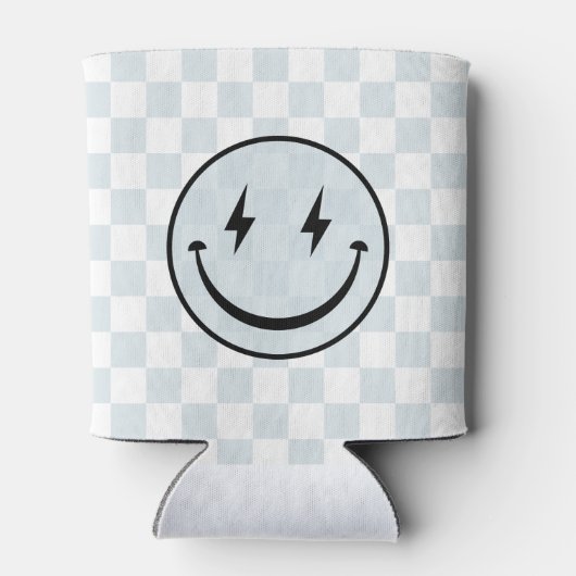 Een gelukkige kerel groovy blauwe jongen verjaarda blikjeskoeler (Achterkant)