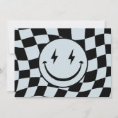 Een gelukkige kerel Groovy Check foto Verjaardag Kaart (Achterkant)