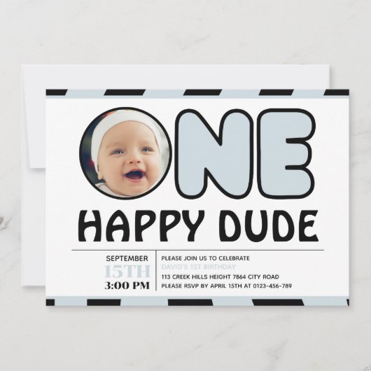 Een gelukkige kerel groovy geruite jongen verjaard kaart (Voorkant)