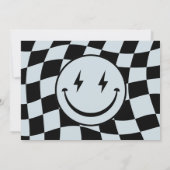 Een gelukkige kerel groovy geruite jongen verjaard kaart (Achterkant)