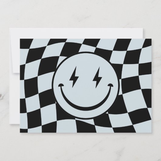 Een gelukkige kerel groovy geruite jongen verjaard kaart (Achterkant)