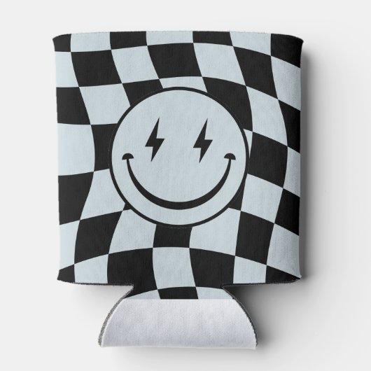 Een gelukkige kerel Groovy Happy Face Boy Verjaard Blikjeskoeler (Achterkant)